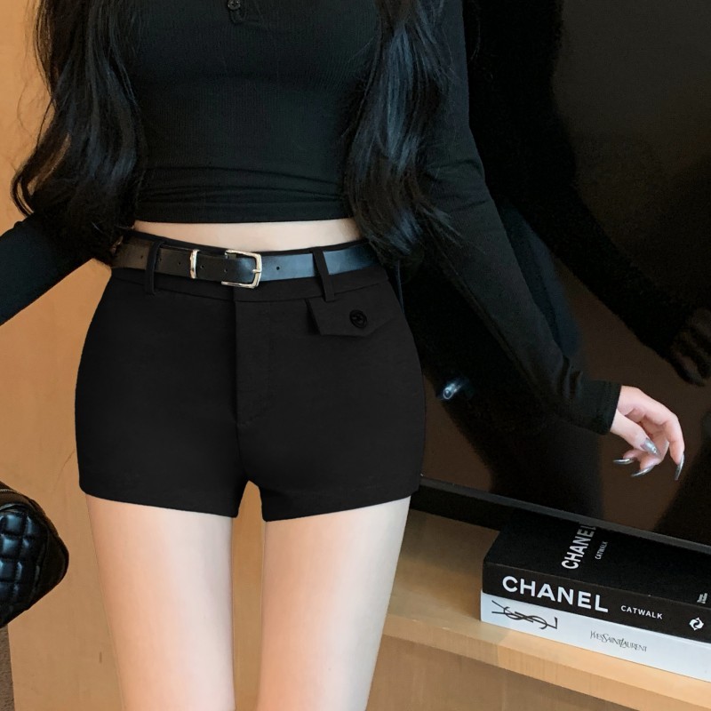 Hot Girl Shorts Autumn and Winter Casual Pants Low Waist Cover Hip Pants Versatile A-Line Hot Pants