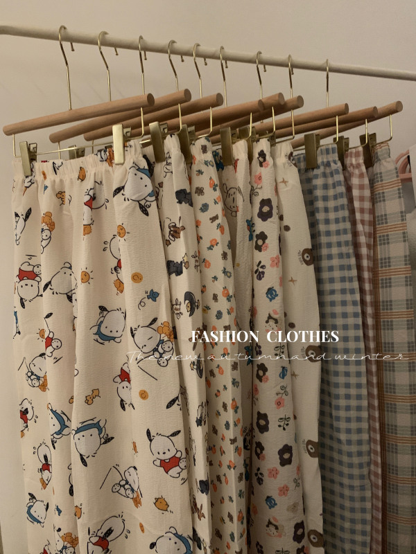 Actual price, real shot, personalized printed casual home leggings, outer wear trousers, wide-leg pants for women, new autumn style