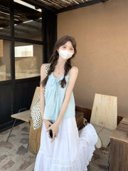 Real shots and real prices~Sweet slimming and age-reducing loose and versatile babydoll top with suspender top for women