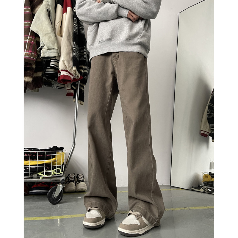 Maillard~Retro Brown Jeans American Wasteland Style Casual Pants