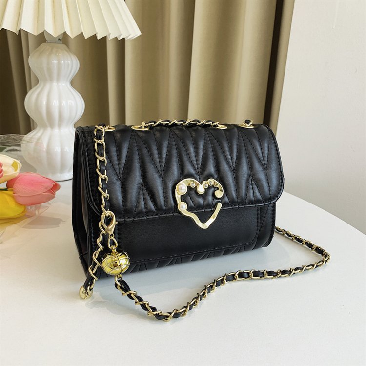 2024 New Trendy Fashion Bag Genuine Leather Women's Bag Casual Chain Small Bag Hot Style Shoulder Crossbody Bag European and American Retro