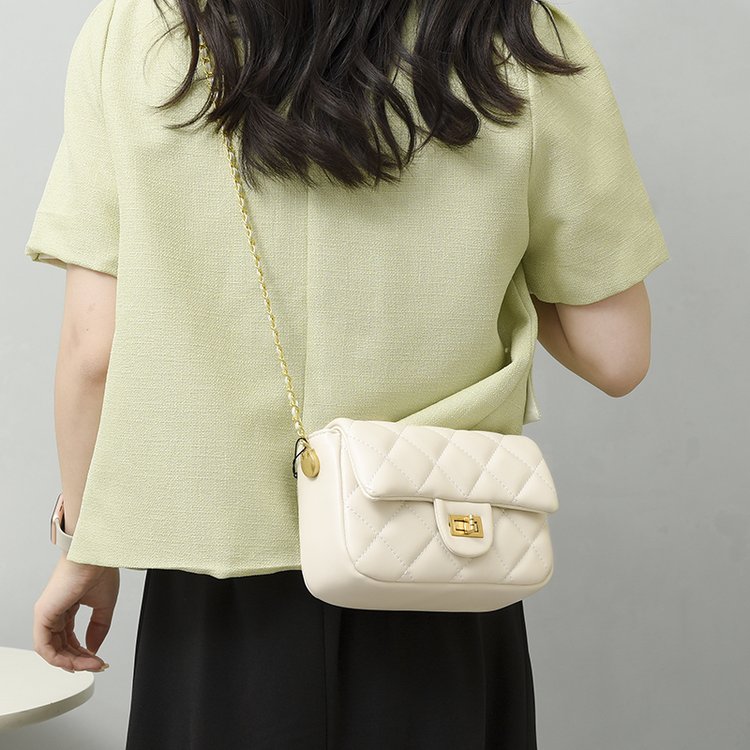 Genuine leather rhombus women's bag 2024 new armpit bag chain bag fashion handbag shoulder bag crossbody bag women's bag
