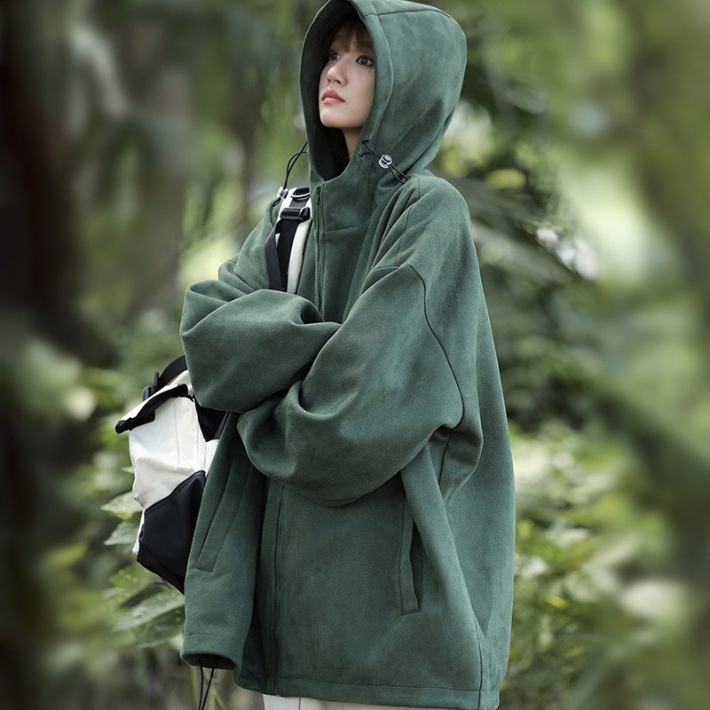 2W live broadcast solid color loose jacket mountain style outdoor