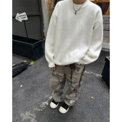 Men's round neck button i knitted sweater for men