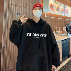 Autumn heavyweight Chinese cotton men's loose and fashionable hooded sweatshirt for men