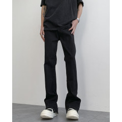 Plus size stretch buttoned jeans, mud yellow solid color trousers