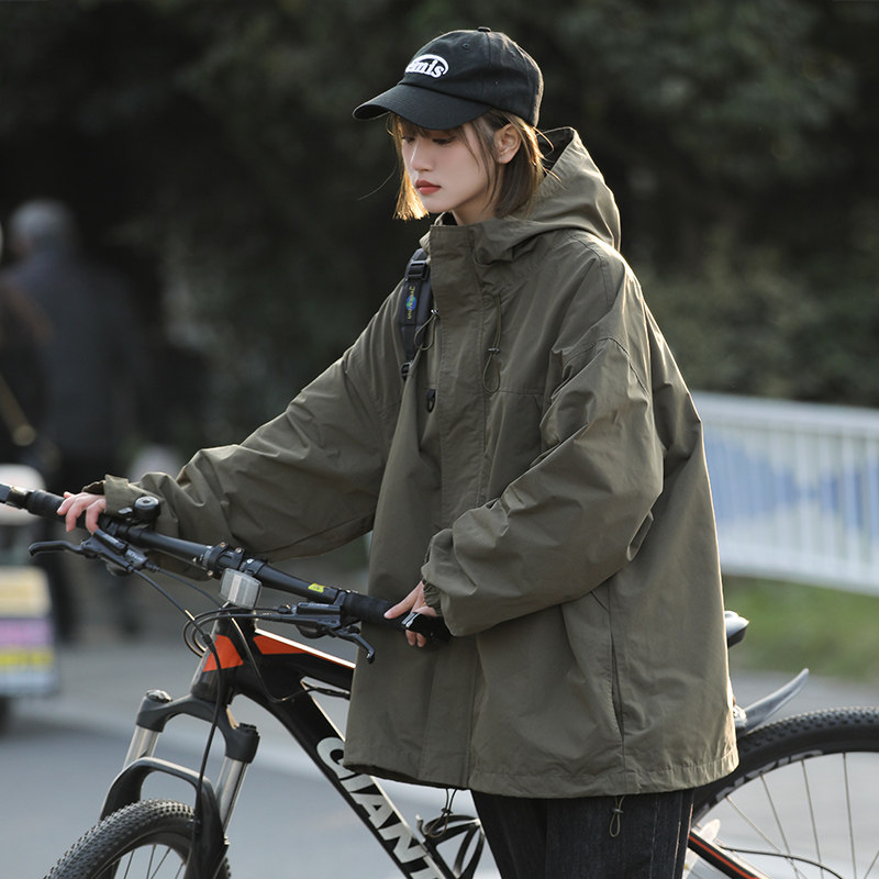 Unisex outdoor outdoor jacket, workwear hooded jacket, outdoor mountaineering clothing, men's and women's windproof jacket