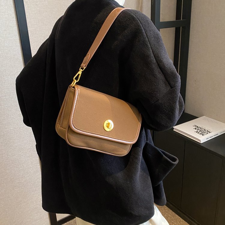 2024 Women's Simple Solid Color Crossbody Bag Fashion Casual Handbag College Style Class Commuting Large Capacity Shoulder Bag