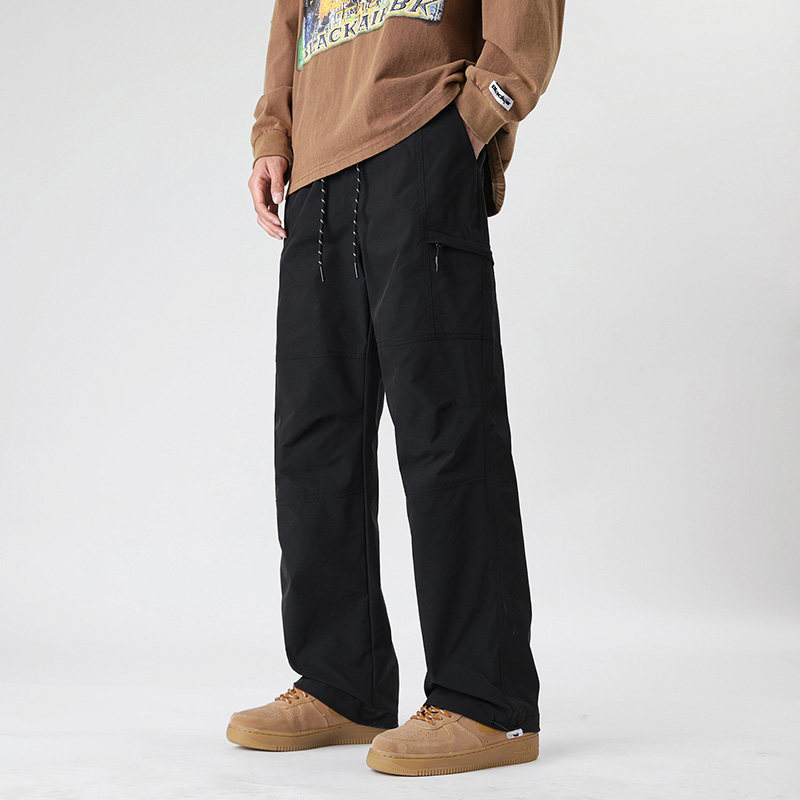Spring new trendy waterproof storm pants loose straight casual pants leggings