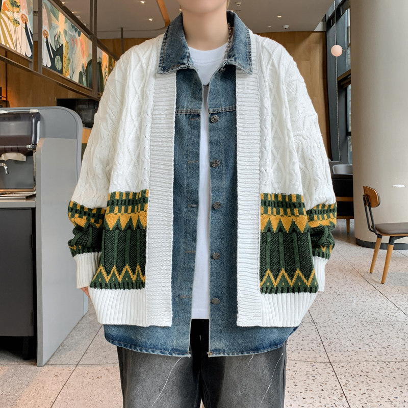 New arrival knitted cardigan men's casual jacket top