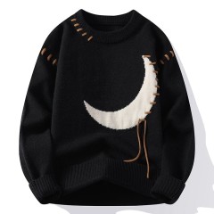 New autumn and winter casual sweaters for men, long-sleeved sweaters, Hong Kong style bottoming shirts, jackets