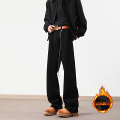 Exploded autumn and winter plus velvet micro-boom long jeans