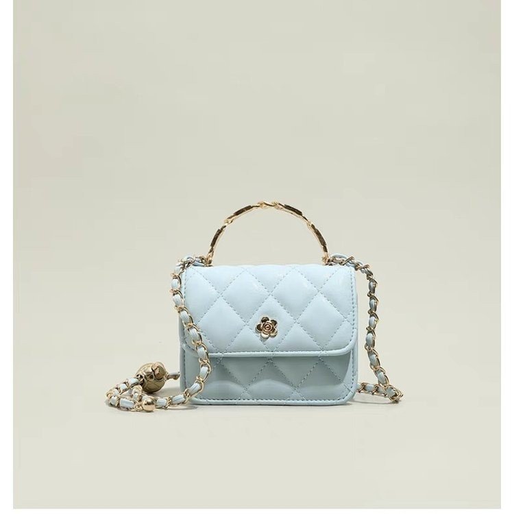 Xiaoxiang style rhombus chain bag 2024 new high-end fashion small square bag commuter single shoulder crossbody bag for women