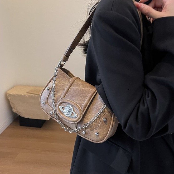 This year's popular bags for women are new and high-end, retro single shoulder underarm bags, autumn fashion crossbody small square bags