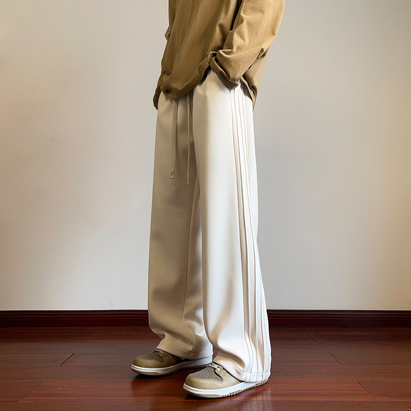 Autumn and winter casual pants for men, large size, loose, straight-leg sports pants for men