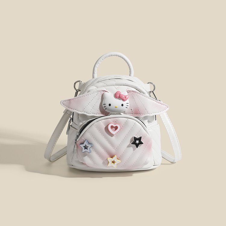 Cute Hello Kitty tie-dye embroidery backpack women's new niche y2k versatile mini shoulder bag