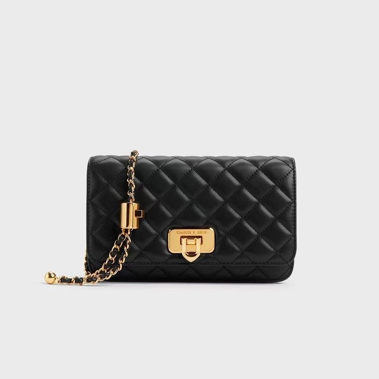 2024 New Bags Women's Crossbody Bags Diamond Chain PU Women's Bags Fashionable and Versatile Small Square Bags Women's Shoulder Bags
