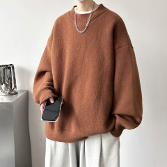 high quality!  Autumn and winter half turtleneck sweater for men, velvet thickened sweater for men, knitted sweater for men