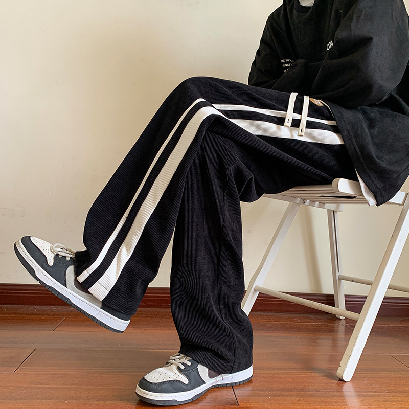M Extra Large Size Autumn New Drapey Casual Pants Men's Loose Straight Pants Men's Pants Floor-Mopping Pants