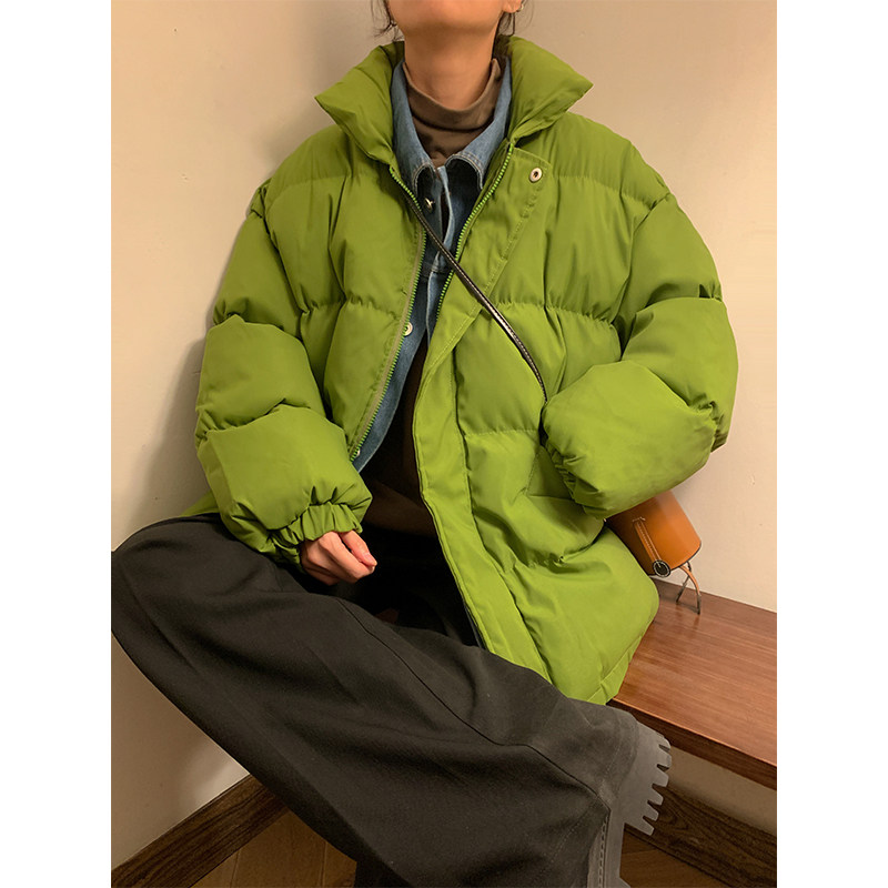 Denim fake two piece cotton coat warm wall