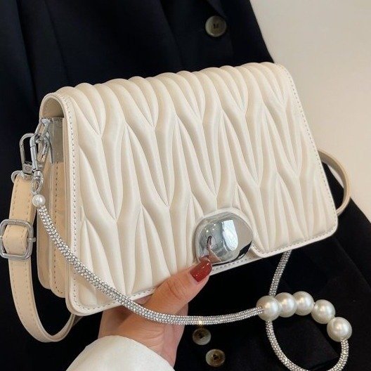 Textured summer small bag for women, new style, foreign style, versatile shoulder bag, armpit bag, fashionable crossbody bag