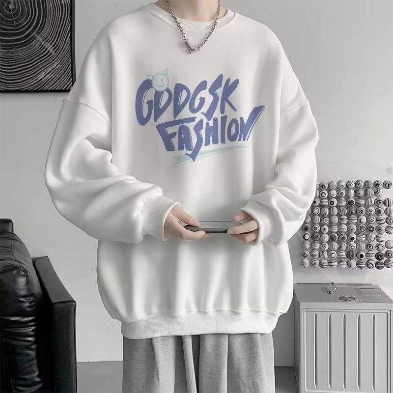 Network picture Autumn and winter trend ins round neck loose casual long-sleeved T-shirt sweatshirt