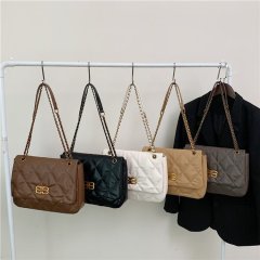 Caviar Small Fragrance Style Diamond Chain Single Shoulder Underarm Bag Women's Bag 2024 New Summer Commuting Crossbody Small Square Bag