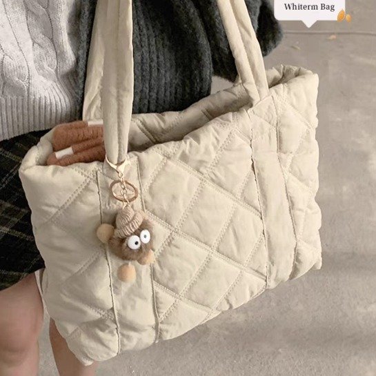 Autumn and winter nylon down bag women's new trendy Korean tote bag versatile casual large-capacity shoulder bag