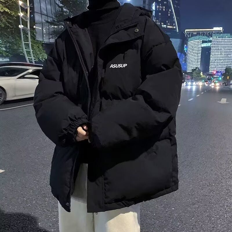 Internet picture of men's cotton-padded clothes in winter thickened cotton-padded clothes bread
