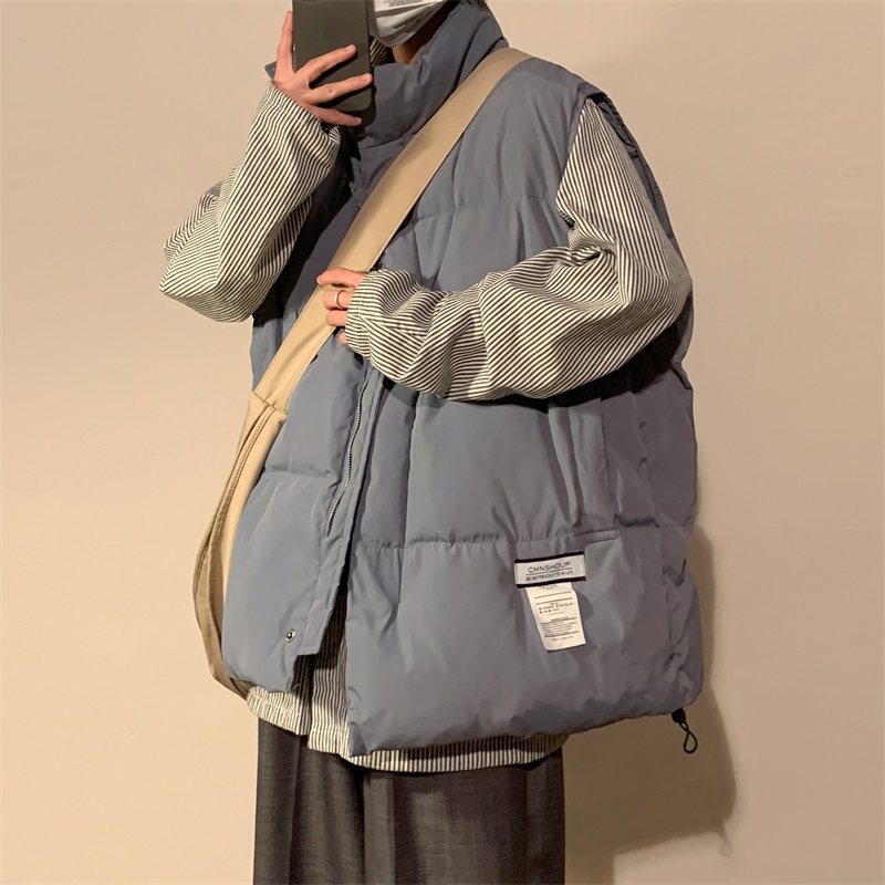 100 polyester new winter thickened vest men's coat control