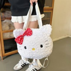 2024 New Plush Bag Autumn and Winter Day Tote Bag Cute Student Backpack Girls Trendy
