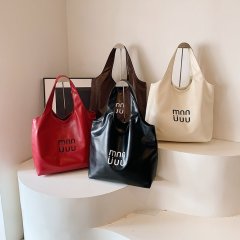 Foreign trade casual large-capacity bag women's 2024 new fashion commuter shoulder bag college student class bag tote bag