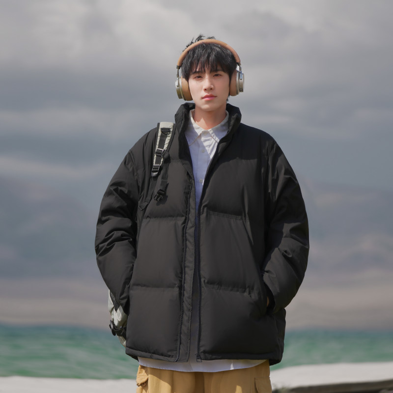 *Winter solid color versatile stand collar down jacket, new national standard 90 white duck down