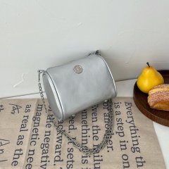 Small and exquisite chain crossbody bag for women 2024 summer new ins niche high-end silver armpit small square bag