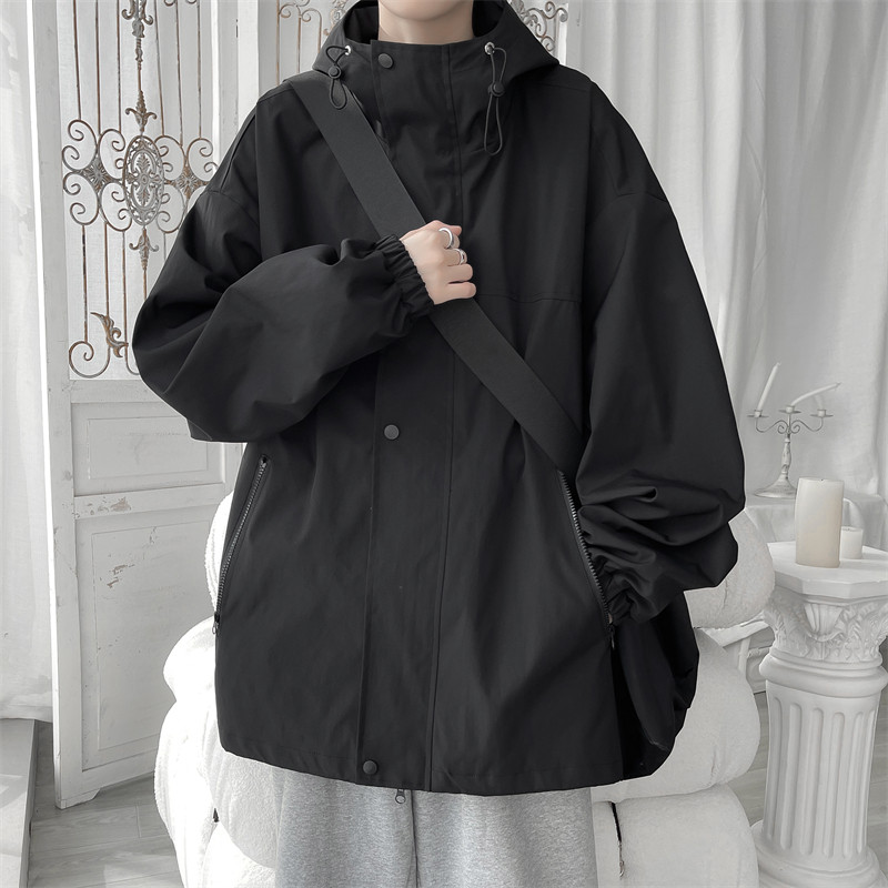 Spring new style Hong Kong style waterproof jacket, men's trendy jacket, large size trendy top