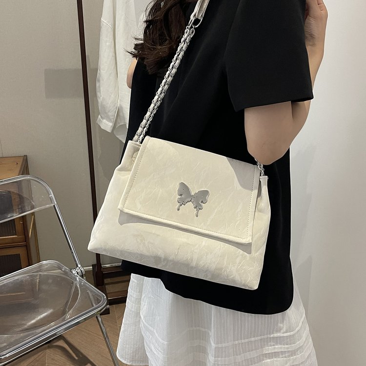 Original y2k liquid butterfly element bag envelope bag white bag sweet and cool niche shoulder bag high-end