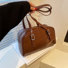 Korean style women's bag, high-end and exquisite handbag 2024 new bowling bag, fashionable shoulder underarm bag