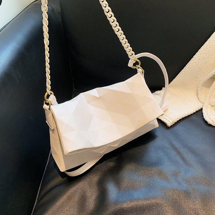 Minimalist geometric armpit bag for women 2024 new summer fashion versatile rhombus chain bag textured shoulder crossbody bag