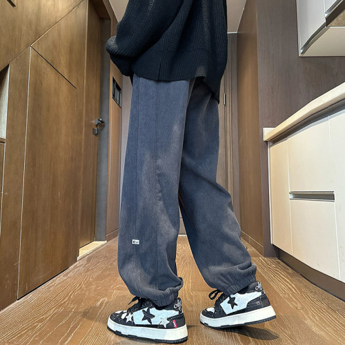 New winter style interior large size sherpa corduroy pencil pants