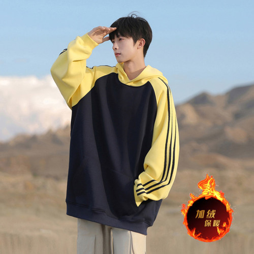 Dewu high-quality second-hand 480g 100% cotton plus velvet thickened loose webbing sweatshirt that supports returns and exchanges