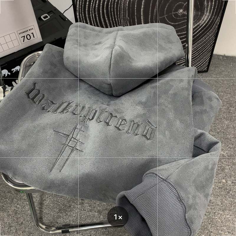 High click suede autumn and winter new hooded sweatshirt