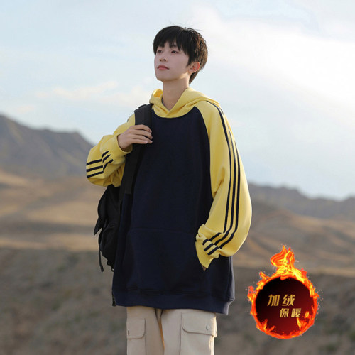 Dewu high-quality second-hand 480g 100% cotton plus velvet thickened loose webbing sweatshirt that supports returns and exchanges