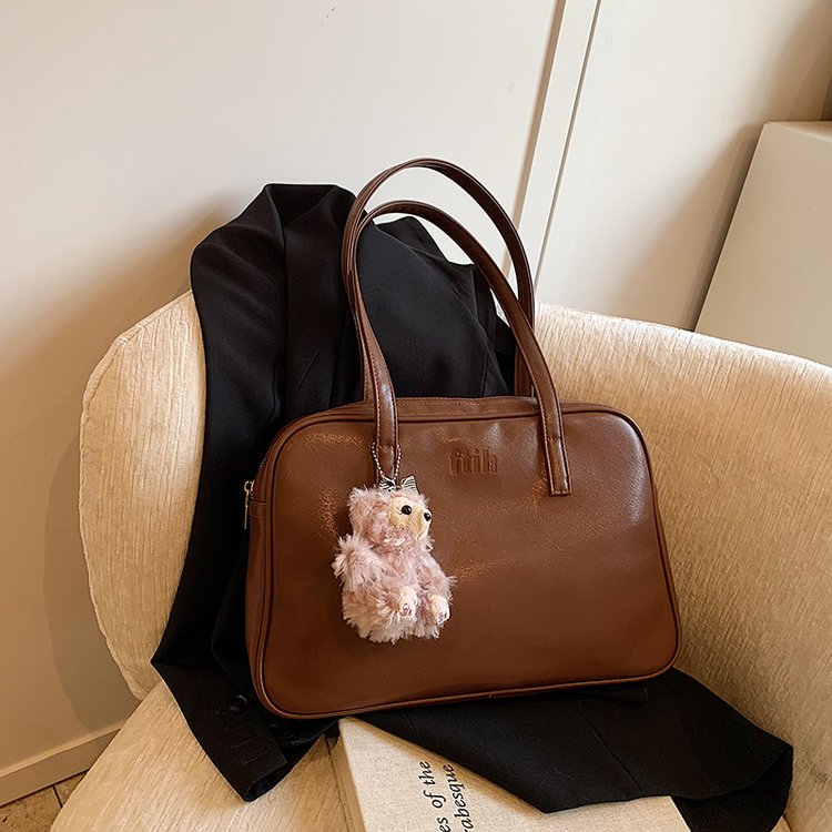 2024 New Briefcase Computer Bag Boston Retro Versatile Large Capacity Portable European and American Fashion Bowling Bag