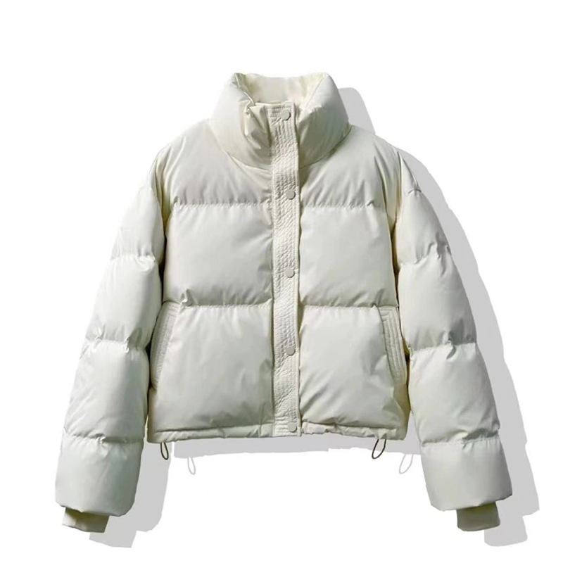 No-wash pu leather down cotton jacket women's short 2024 winter new thickened Korean style loose bread jacket Kendou jacket