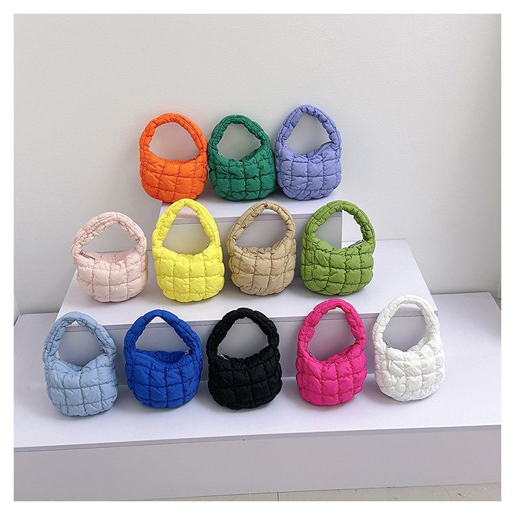 COS women's quilted texture fingertip cloud bag 2024 spring and summer new micro Korean pleated dumpling bag