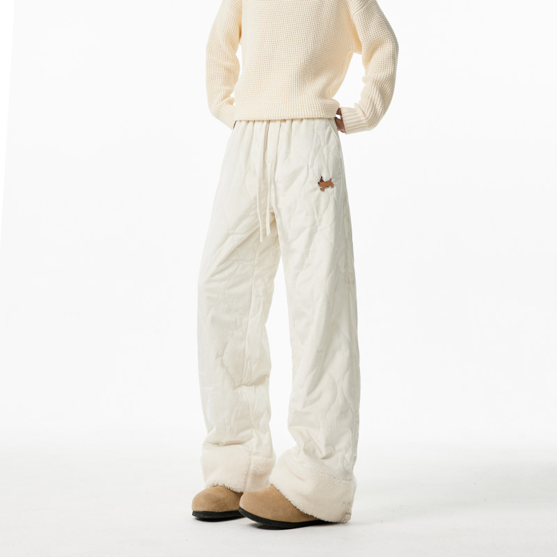 Quality winter warm and plush dachshund sherpa loose casual pants