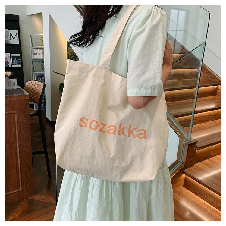 Popular ins niche printed canvas bag for girls, high-looking, large-capacity, student work bag, pastoral style single shoulder