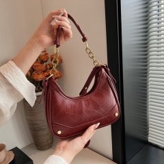 Export new niche armpit bag hot girl style chain shoulder crossbody bag women fashion texture dumpling bag