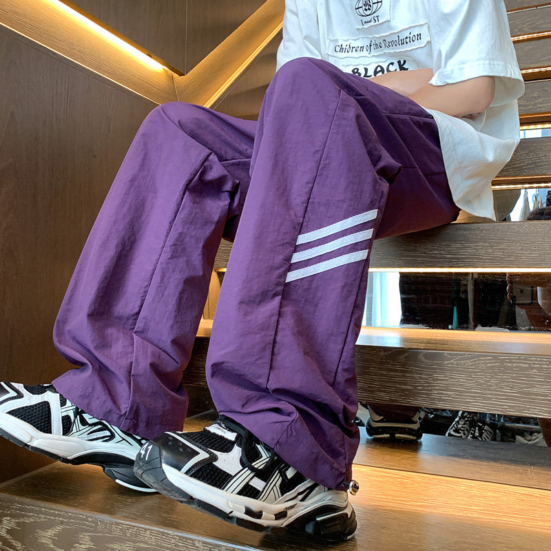 Parisian pants live broadcast quick-drying ice silk trousers for men