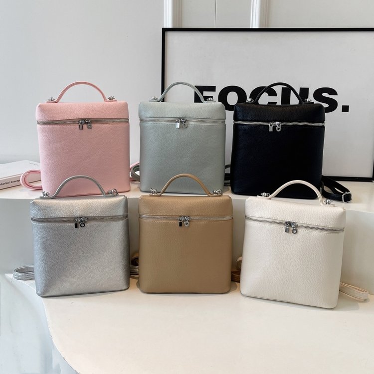 lp backpack women's new high-end large-capacity school bag portable loro rice box bag piana backpack
